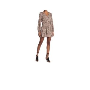 NWT Parker Mini Camel Jungle Print Long Sleeve Dress P914954PGP XL